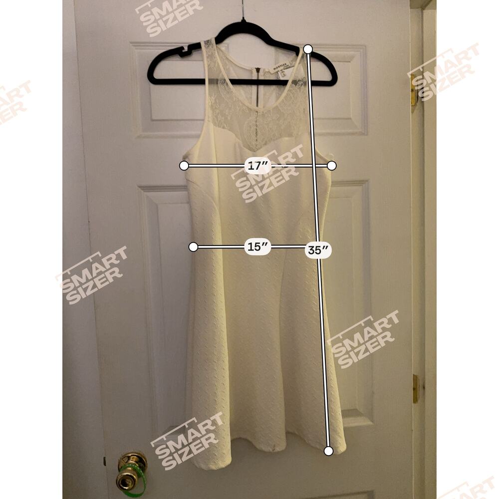 White Dress By Monteau Size Large - Picture 2 of 5